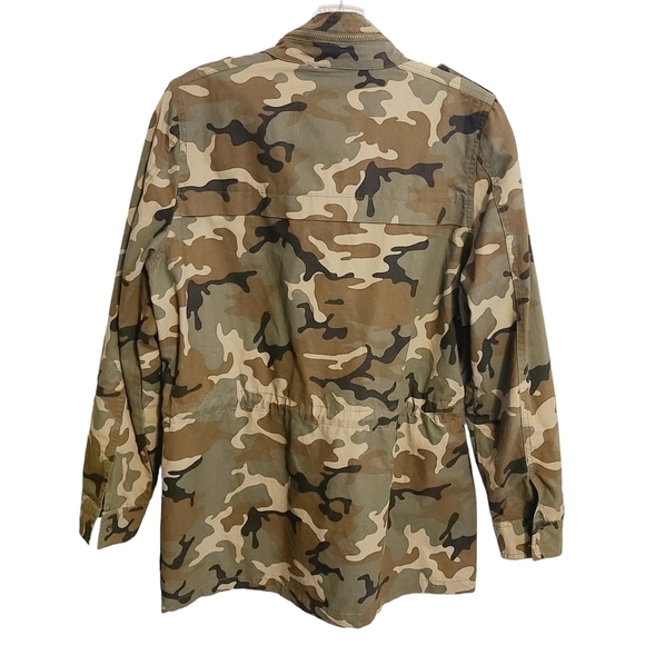 Love Tree | Women's Cargo Parka Camouflage Print Jacket (Size Medium) - Picture 15 of 16